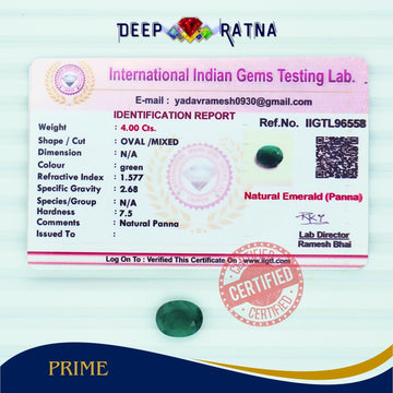 Emerald 4 Carat (Brazil) - Deep Ratna