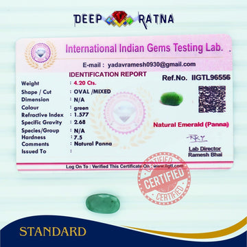Emerald 4.20 Carat (Brazil) - Deep Ratna