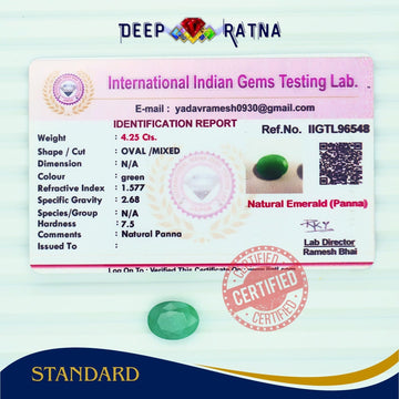 Emerald 4.25 Carat (Brazil) - Deep Ratna