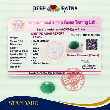 Emerald 4.55 Carat (Brazil) - Deep Ratna