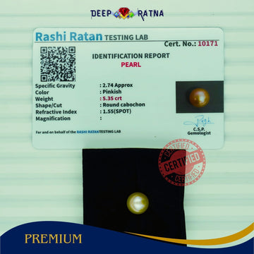 Golden Pearl 5.35 carat (Fresh Water) - Deep Ratna