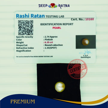 Golden Pearl 6.35 carat (Fresh Water) - Deep Ratna