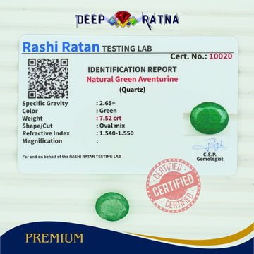 Green Aventurine 7.52 carat - Deep Ratna