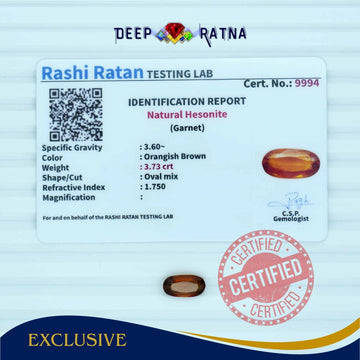 Hessonite 3.73 Carat (Ceylon) - Deep Ratna