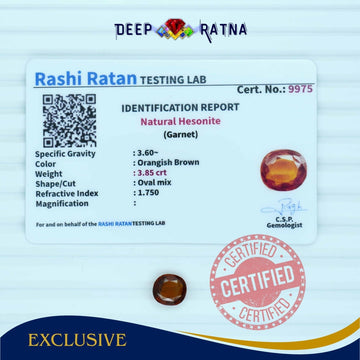 Hessonite 3.85 Carat (Ceylon) - Deep Ratna
