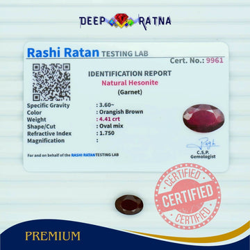 Hessonite 4.41 Carat (Africa) - Deep Ratna