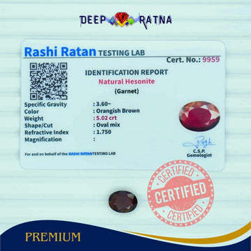 Hessonite 5.02 Carat (Africa) - Deep Ratna