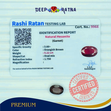 Hessonite 5.22 Carat (Africa) - Deep Ratna