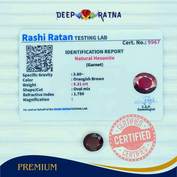 Hessonite 5.31 Carat (Africa) - Deep Ratna