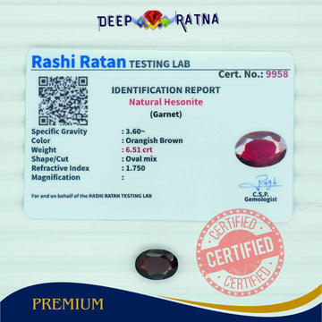 Hessonite 6.51 Carat (Africa) - Deep Ratna