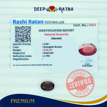 Hessonite 6.62 Carat (Africa) - Deep Ratna