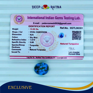 Irani Firoza (Turquoise) 13.25 Carat - Deep Ratna