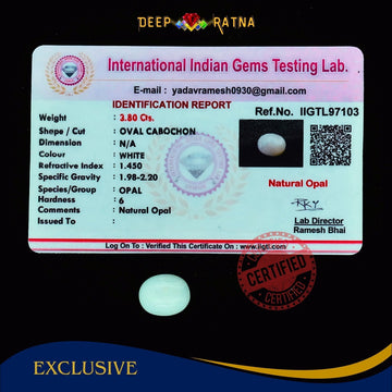 Opal 3.80 Carat Australian (Subtle Opal) - Deep Ratna