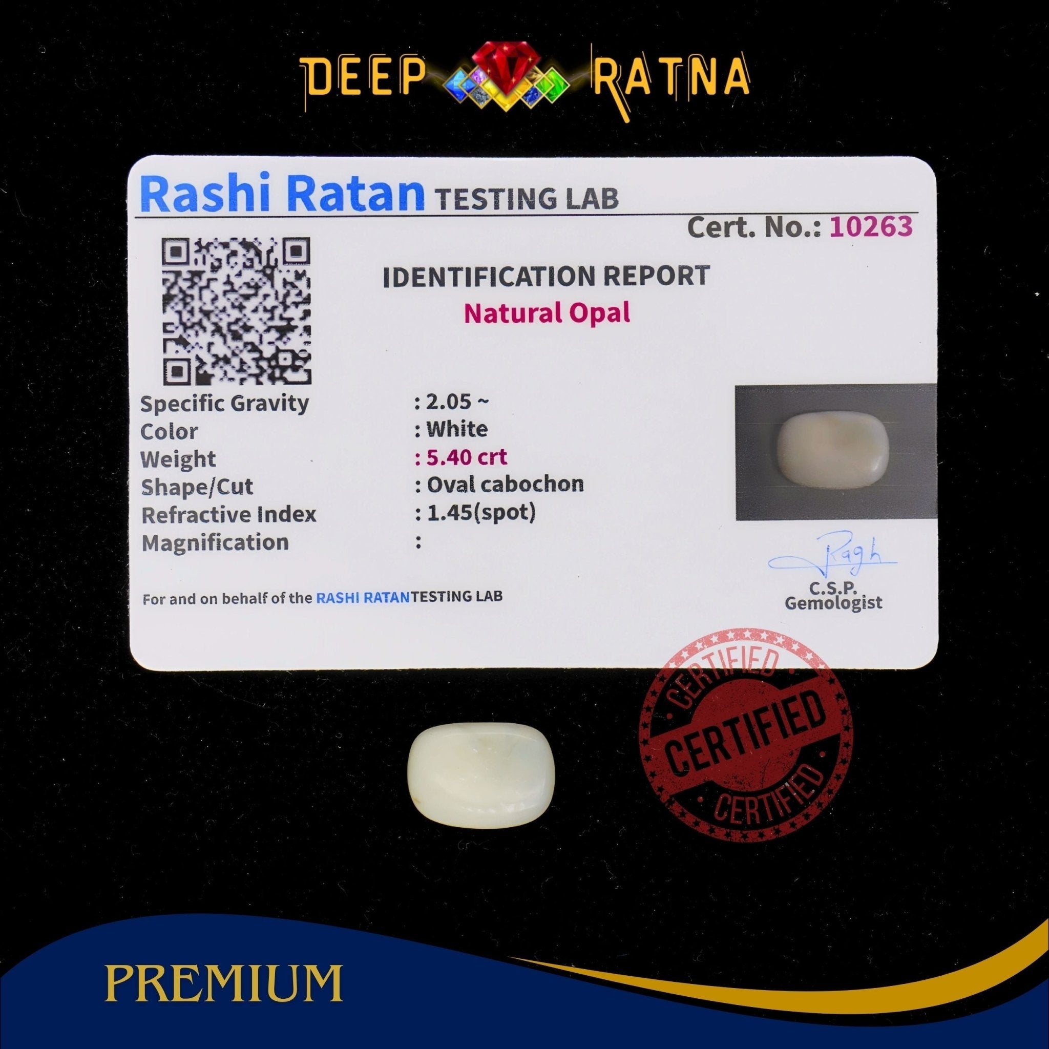 Opal 5.40 Carat Australian (Without Fire) - Deep Ratna