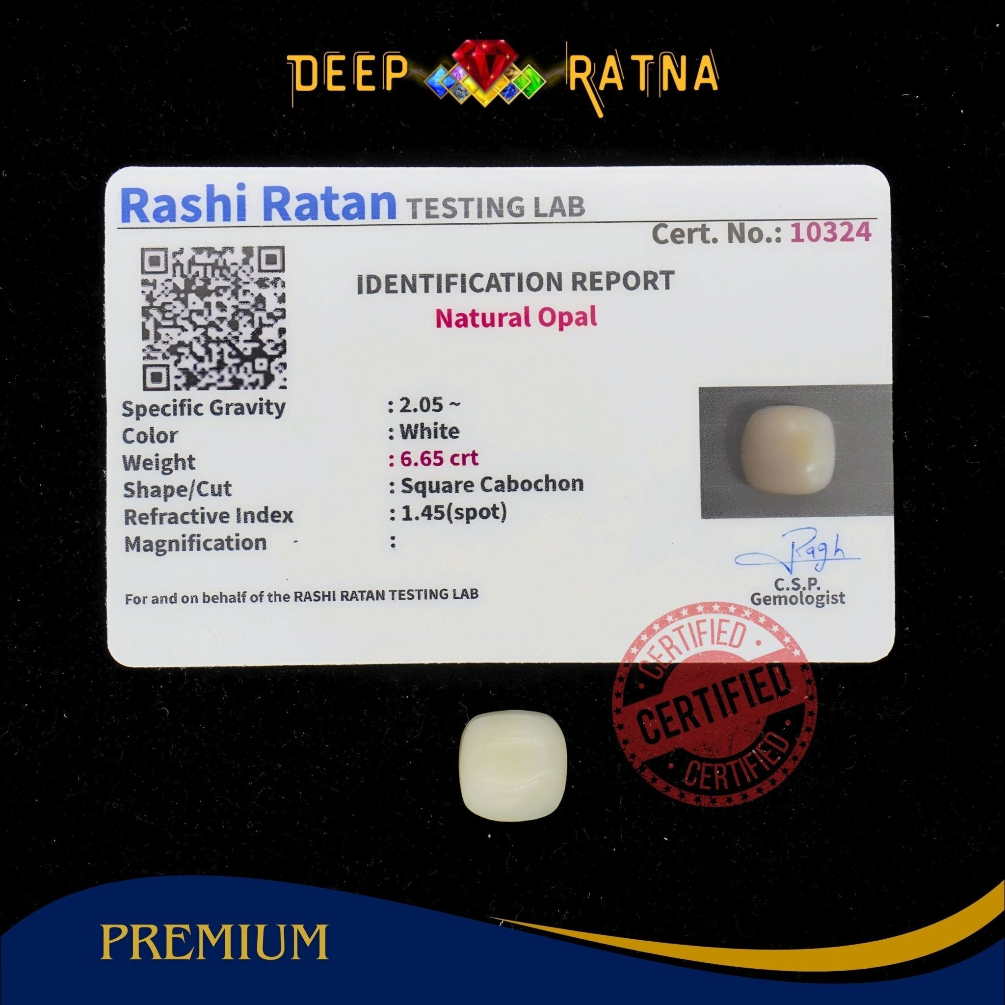 Opal 6.65 Carat Australian (Without Fire) - Deep Ratna