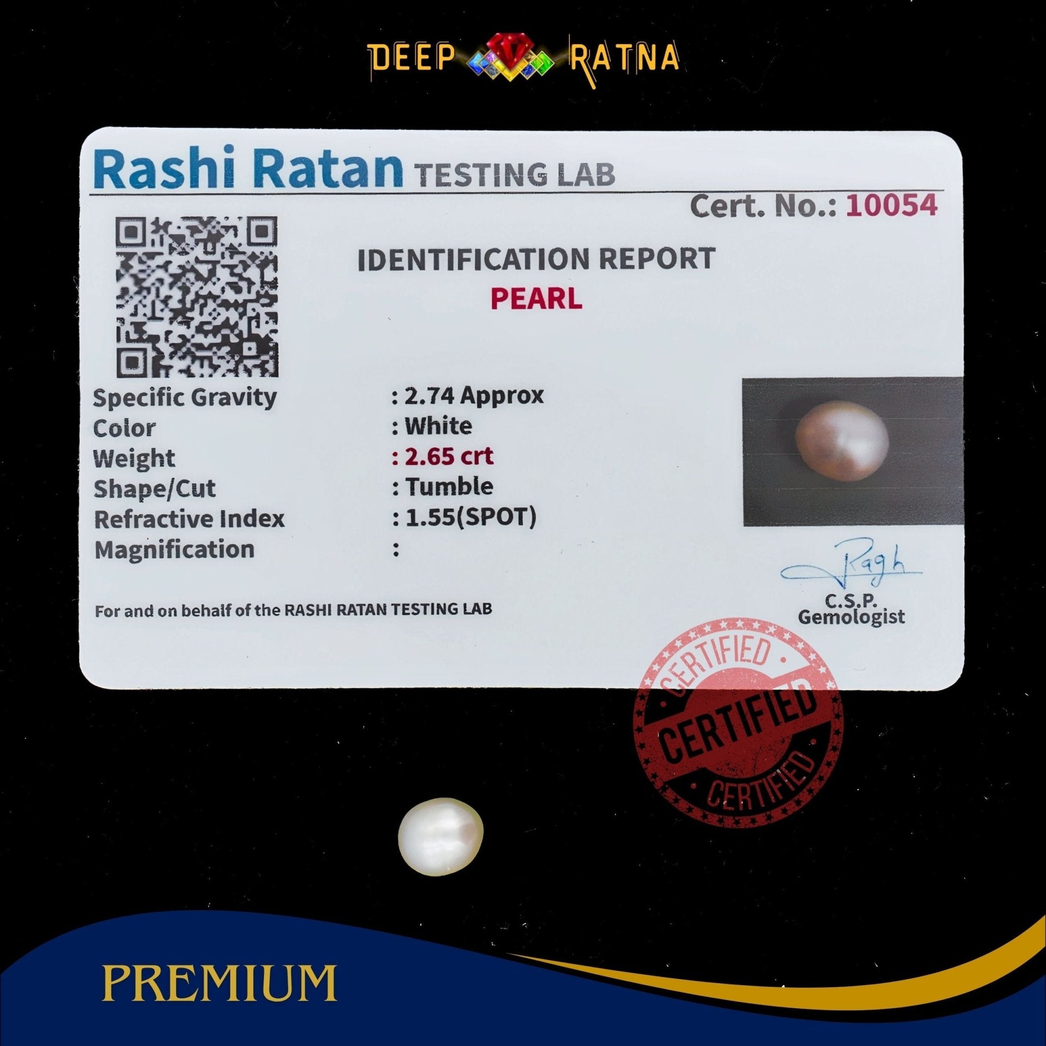 Pearl 2.65 Carat (Keshi) - Deep Ratna