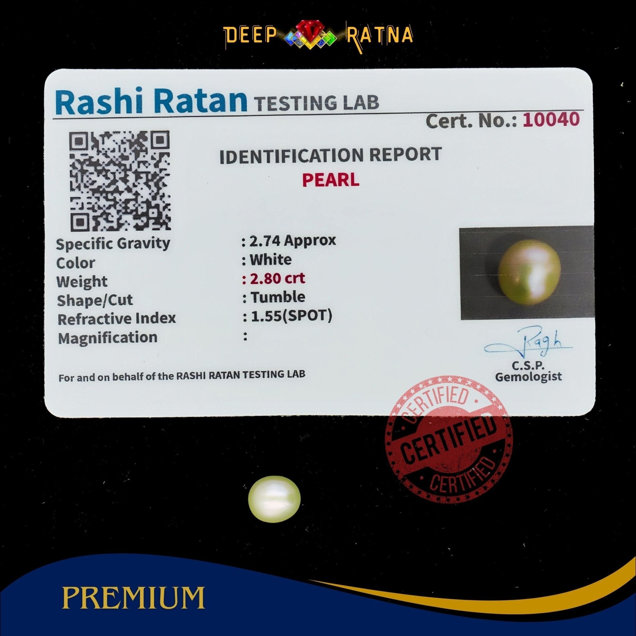 Pearl 2.80 Carat (Keshi) - Deep Ratna