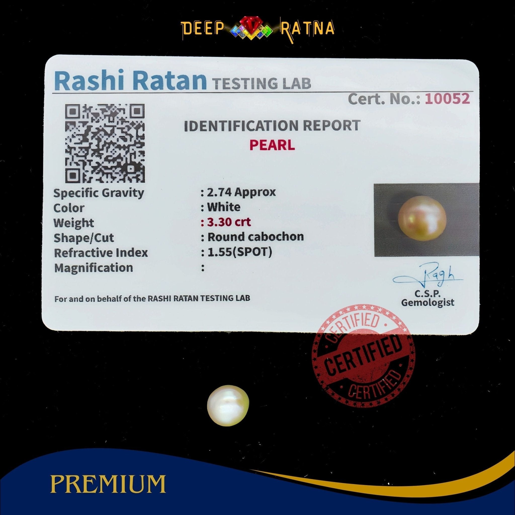 Pearl 3.30 Carat (Keshi) - Deep Ratna