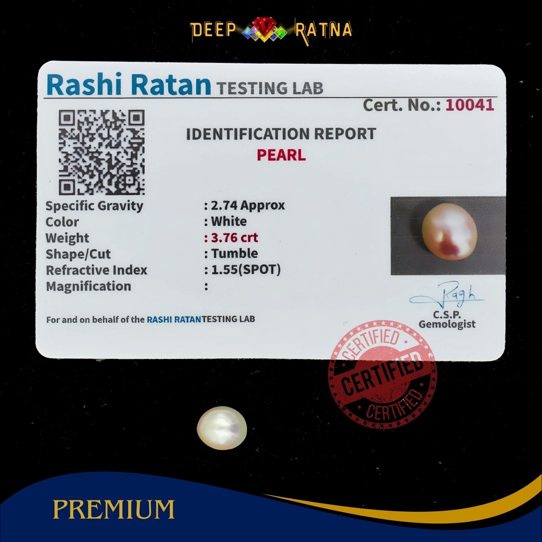 Pearl 3.76 Carat (Keshi) - Deep Ratna