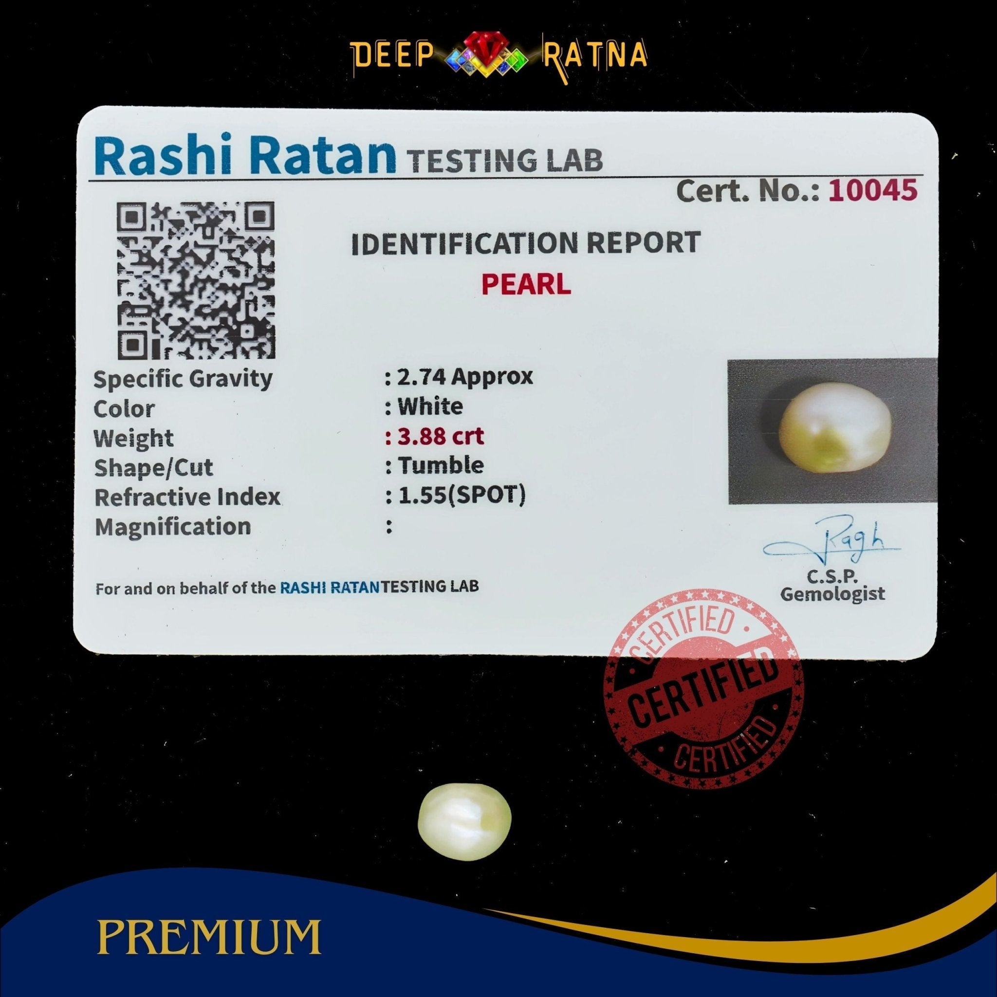 Pearl 3.88 Carat (Keshi) - Deep Ratna