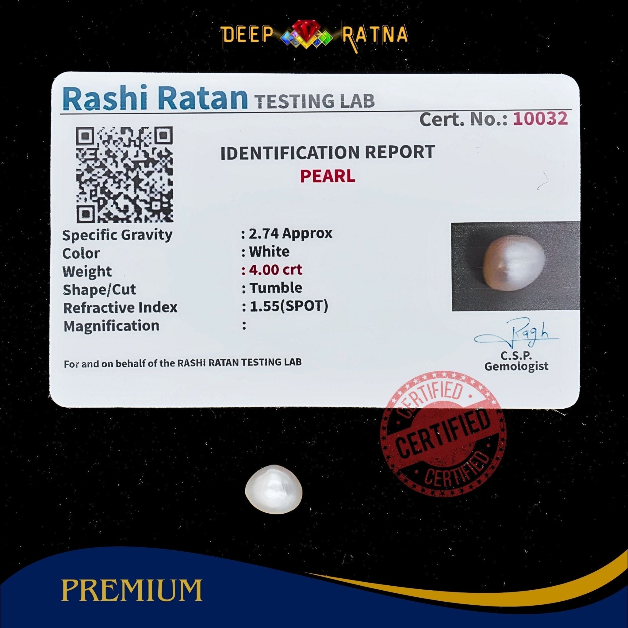 Pearl 4 Carat (Keshi) - Deep Ratna