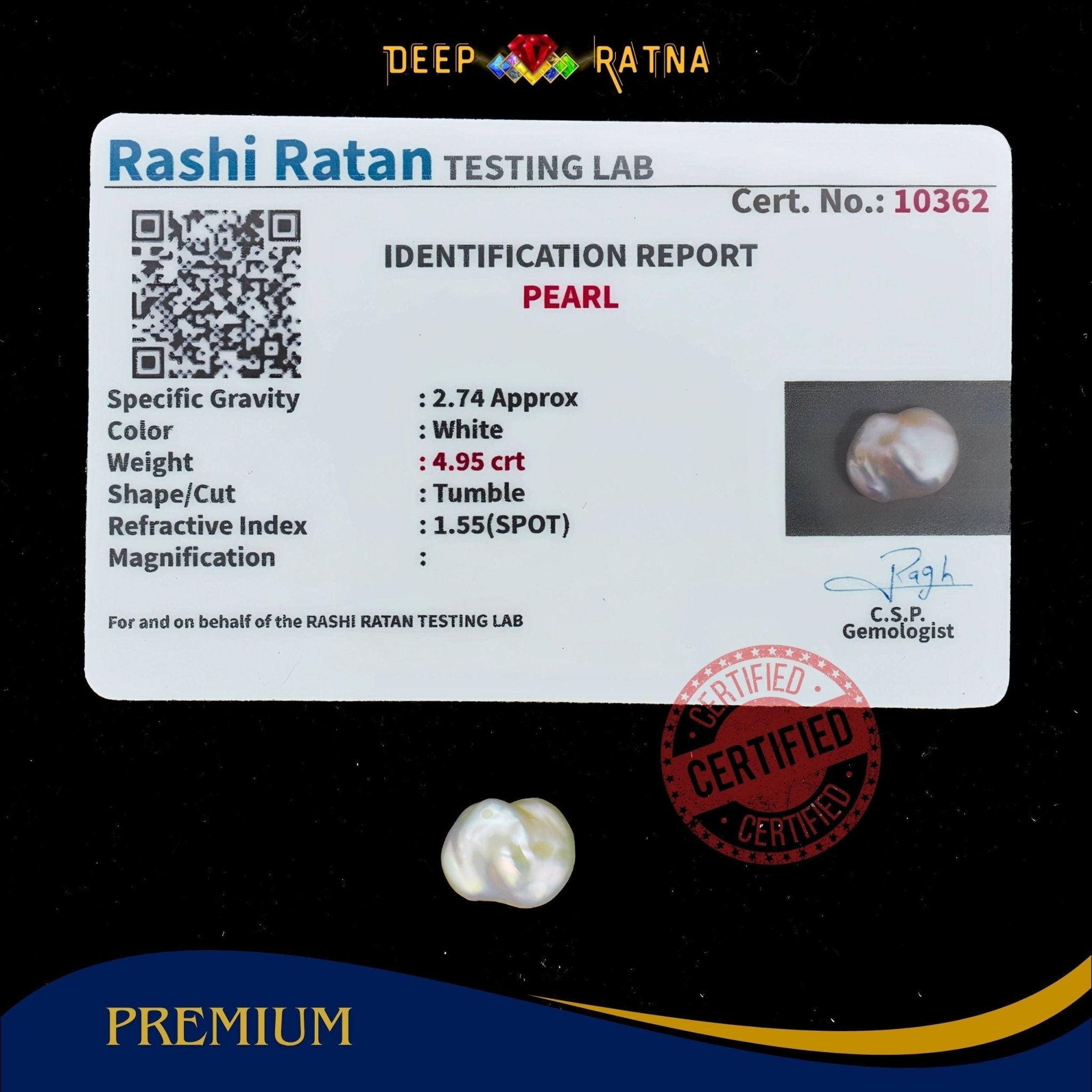 Pearl 4.95 Carat (Keshi) - Deep Ratna