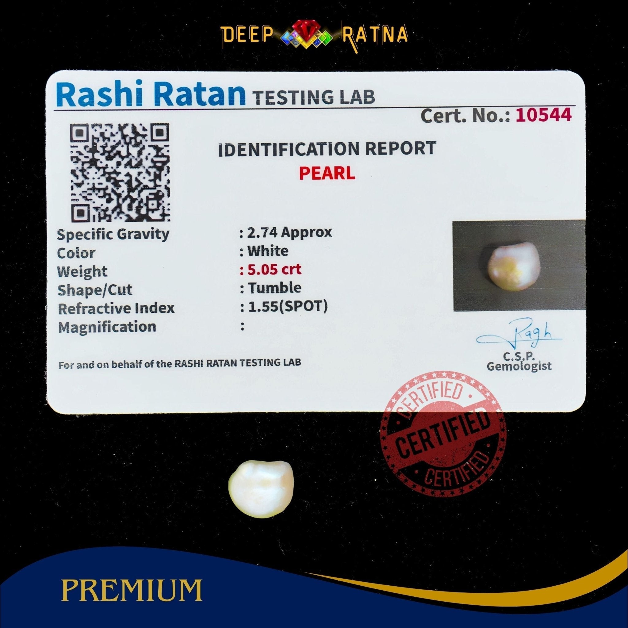 Pearl 5.05 Carat (Keshi) - Deep Ratna