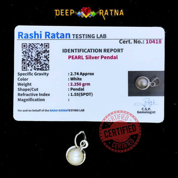 Pearl Silver Pendent (1.26 Gram) - Deep Ratna