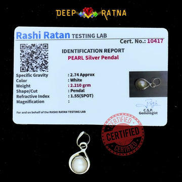 Pearl Silver Pendent (1.38 Gram) - Deep Ratna
