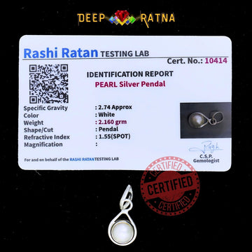 Pearl Silver Pendent (1.45 Gram) - Deep Ratna