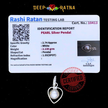 Pearl Silver Pendent (1.450 Gram) - Deep Ratna
