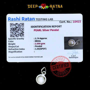 Pearl Silver Pendent (1.54 Gram) - Deep Ratna