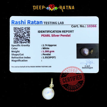 Pearl Silver Pendent (2.21 Gram) - Deep Ratna