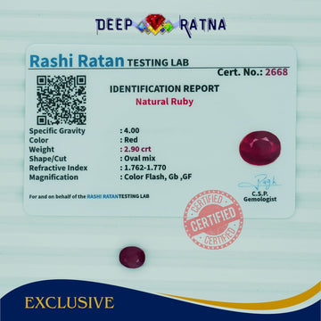Ruby 2.90 Carat (Africa) - Deep Ratna