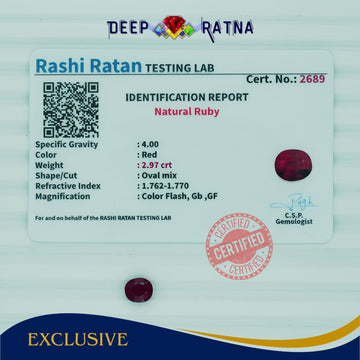 Ruby 2.97 Carat (Africa) - Deep Ratna