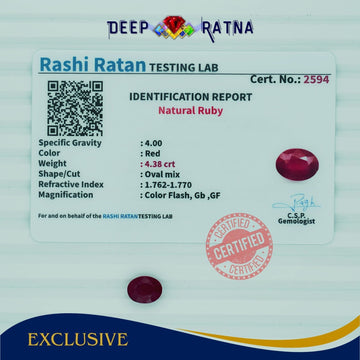 Ruby 4.38 Carat (Africa) - Deep Ratna