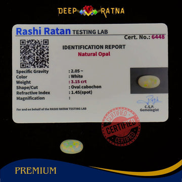 Single Fire Opal 3.15 Carat (Doublet) - Deep Ratna