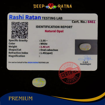 Single Fire Opal 3.40 Carat (Doublet) - Deep Ratna