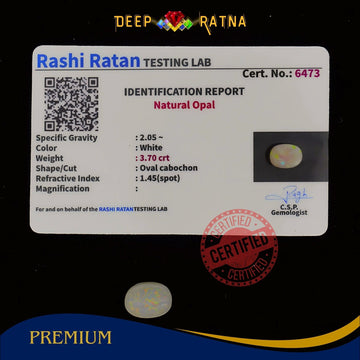 Single Fire Opal 3.70 Carat (Doublet) - Deep Ratna