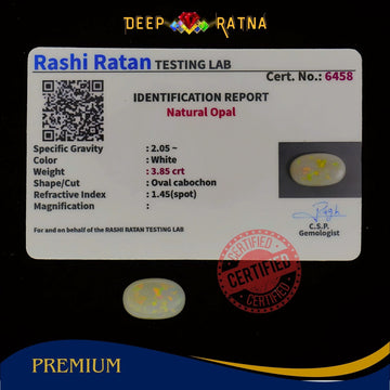 Single Fire Opal 3.85 Carat (Doublet) - Deep Ratna
