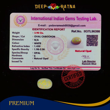 Single Fire Opal 3.90 Carat (Doublet) - Deep Ratna