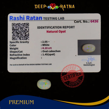 Single Fire Opal 4.10 Carat (Doublet) - Deep Ratna