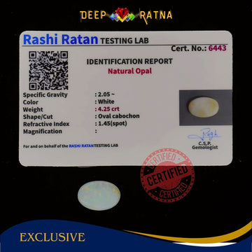Single Fire Opal 4.25 Carat (Doublet) - Deep Ratna