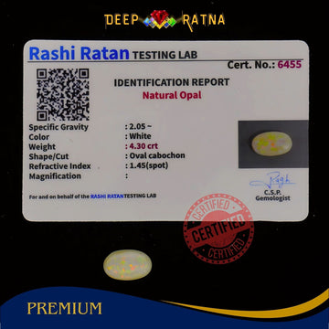 Single Fire Opal 4.30 Carat (Doublet) - Deep Ratna
