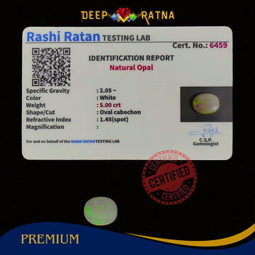 Single Fire Opal 5 Carat (Doublet) - Deep Ratna