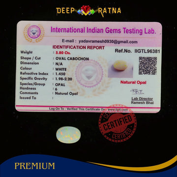 Single Fire Opal 5.80 Carat (Doublet) - Deep Ratna