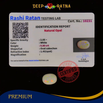 Single Fire Opal 5.80 Carat (Doublet) - Deep Ratna
