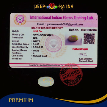 Single Fire Opal 5.90 Carat (Doublet) - Deep Ratna