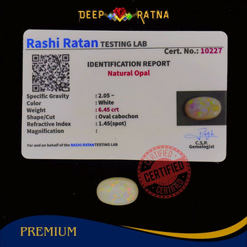 Single Fire Opal 6.45 Carat (Doublet) - Deep Ratna
