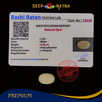 Single Fire Opal 6.55 Carat (Doublet) - Deep Ratna